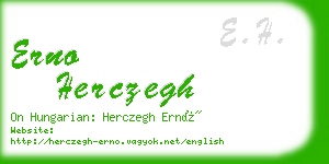 erno herczegh business card